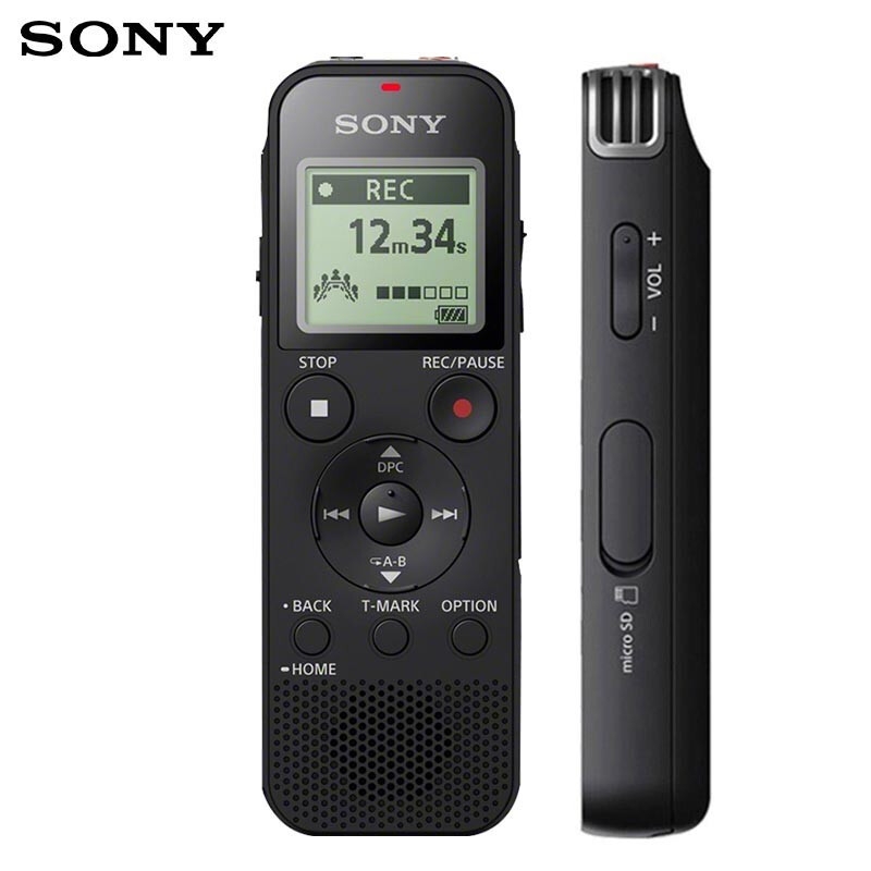 索尼（SONY）ICD-PX470 录音笔 4GB 黑色 支持PCM线性录音 便携式学习商务采访 专业大直径扬声器