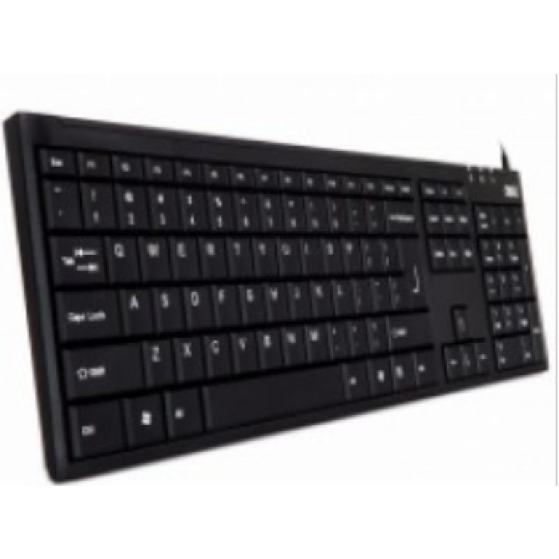 得力有线键盘套装鼠标键盘静音设计防水键盘USB 键盘3712